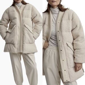 Varley Wynn Sherpa Puffer Coat Sz L